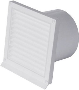 Ventilátor fedél, visszatorlódás gátló szeleppel, műanyag, alkalmas a 10 cm átmérőjű csőhöz Wallair 