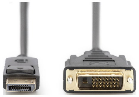 DisplayPort / DVI csatlakozókábel, 1x DisplayPort dugó - 1x DVI dugó, 1,8 m, fekete, Digitus 2. kép