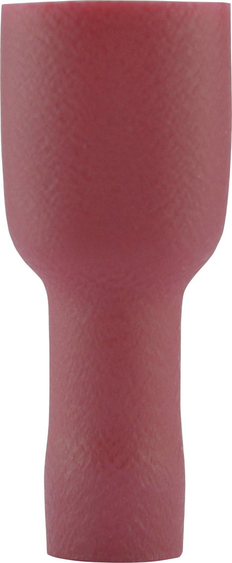 Lapos csúszósaru hüvely 4,8 x 0,5 mm, szigetelt, piros, Vogt Verbindungstechnik 396105