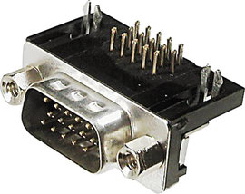 D-SUB csatlakozósor, 44 pólusú, PCB