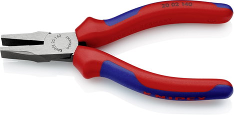 Laposfogó 140 mm, rövid, széles pofa, Knipex 20 02 140 5. kép