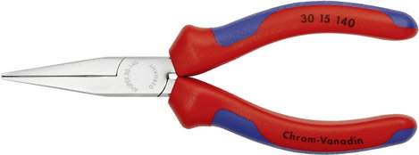 Hosszúcsőrű fogó 140 mm, hosszú, lapos, fogazott pofa, Knipex 30 15 140 2. kép
