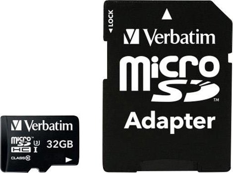 Verbatim PRO mikro SDHC kártya 32 GB Class 10, UHS-I, UHS-Class 3 SD adapterrel