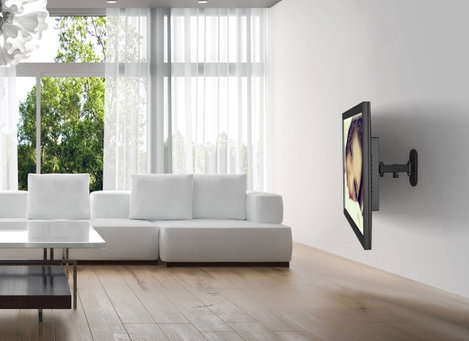 TV tartó fali konzol 58,4 - 107 cm 23 - 42 ezüst/fekete, Speaka Professional 3. kép