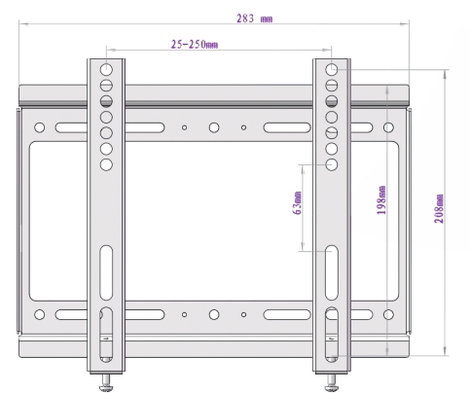 Fix TV tartó fali konzol 35,6 - 106,7 cm 14 - 42 extra vékony, SpeaKa Professional Slim Fix 5. kép