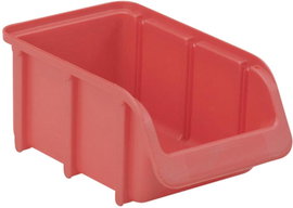 Üres tároló doboz, csavartartó doboz 165 mm x 100 mm x 75 mm piros színű Alutech
