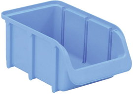 Üres tároló doboz, csavartartó doboz 165 mm x 100 mm x 75 mm kék színű Alutech