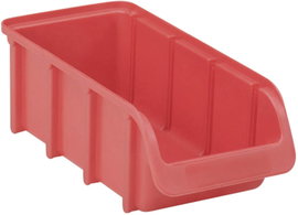 Üres csavartartó doboz 215 mm x 100 mm x 75 mm, piros színű 2L méretű Alutech 682100