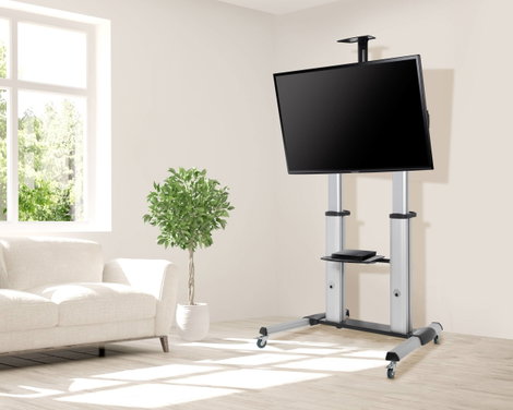 Gurulós TV tartó állvány, TV kocsi, dönthető, 152,4 - 254 cm (60-100), SpeaKa Professional PREM-LINE 3. kép