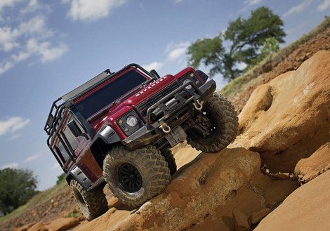 Traxxas Landrover Defender Brushed RC modellautó Elektro Crawler 4WD RtR 2,4 GHz 4. kép