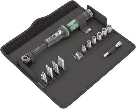 Racsnis nyomatékkulcs készlet 1/4 (6.3 mm) 2.5 - 25 Nm, Wera Click-Torque A 6 Set 1 05130110001