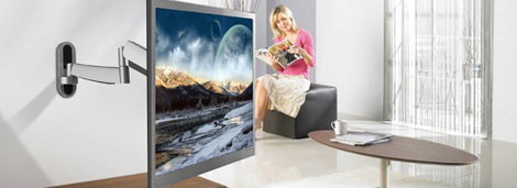 Forgatható fali TV tartó 66 - 119 cm (26-47), SpeaKa Professional SuperFlex 629565 3. kép