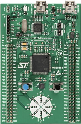 Fejlesztő készlet STM32 F3 sorozathoz STM32F303 MCU-val, STMicroelectronics STM32F3DISCOVERY