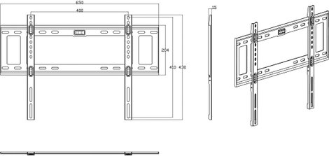 Fix TV tartó fali konzol 81 - 152 cm 32 - 60 45 kg SpeaKa Professional 989272 6. kép