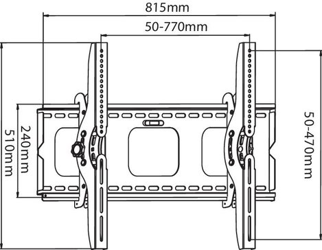 Dönthető TV tartó fali konzol 94 - 177,8 cm 37 - 70 Manhattan 423830 2. kép