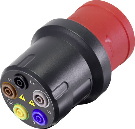 CEE mérőadapter, CEE dugó/alj, 32 A, 5 pólusú, 4 mm, Voltcraft VMA-3L VC-8466260