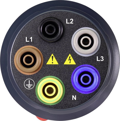 CEE mérőadapter, CEE dugó/alj, 32 A, 5 pólusú, 4 mm, Voltcraft VMA-3L VC-8466260 5. kép