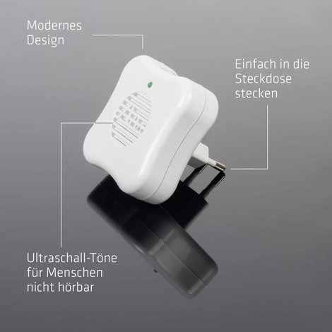 Ultrahangos hangyariasztó 65 x 65 x 68 mm fehér Gardigo Ant-repeller 66988 3. kép