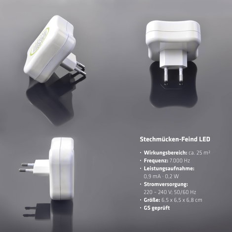 Elektromos szúnyogriasztó éjszakai fénnyel 65 x 65 x 68 mm fehér Gardigo Mosquito-Repellent LED 6699 7. kép