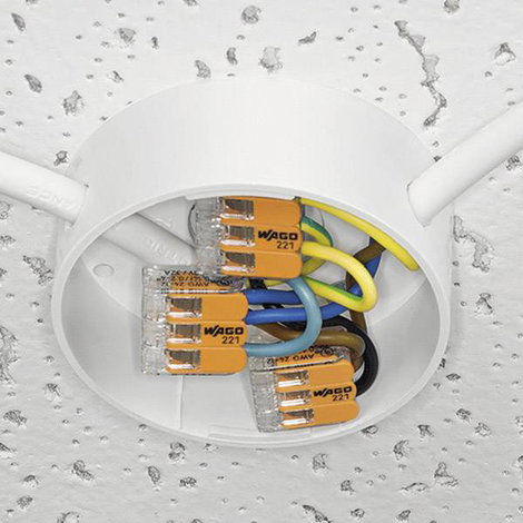 WAGO 221-613 221 Vezetékösszekötő hajlékony: 0.50-6 mm² merev: 0.50-6 mm² Pólusszám: 3 1 db Átlátszó 5. kép