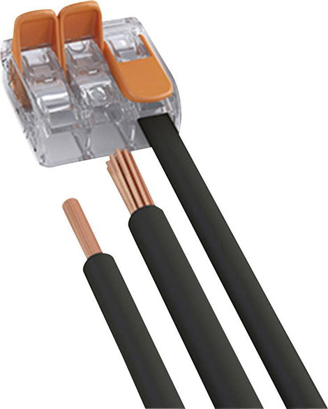 WAGO 221-615 221 Vezetékösszekötő hajlékony: 0.50-6 mm² merev: 0.50-6 mm² Pólusszám: 5 1 db Átlátszó 11. kép