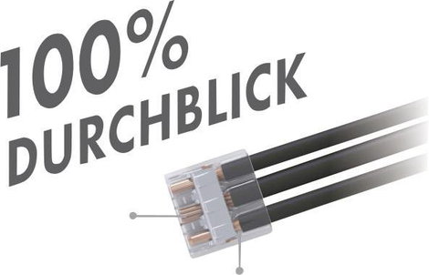 WAGO 221-615 221 Vezetékösszekötő hajlékony: 0.50-6 mm² merev: 0.50-6 mm² Pólusszám: 5 1 db Átlátszó 7. kép