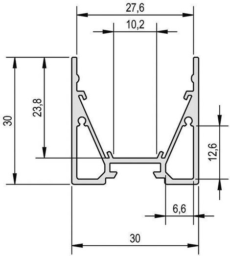 Barthelme 62399811 62399811 Profil Alumínium (H x Sz x Ma) 1000 x 30 x 30 mm 1 db 2. kép