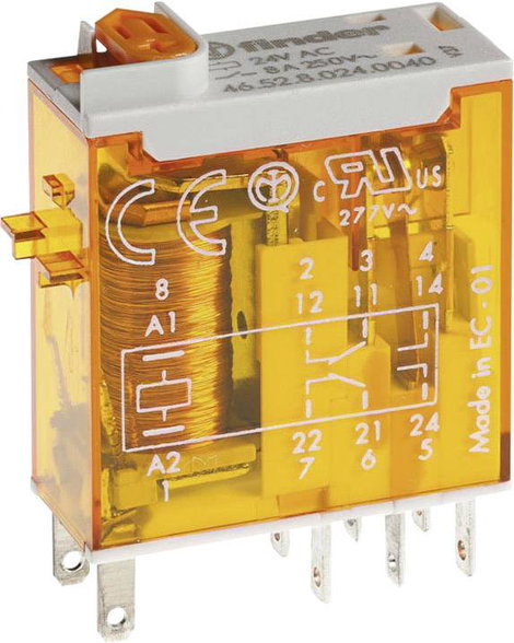 Finder 46.52.8.230.0040 Dugaszrelé 230 V/AC 8 A 2 váltó 1 db
