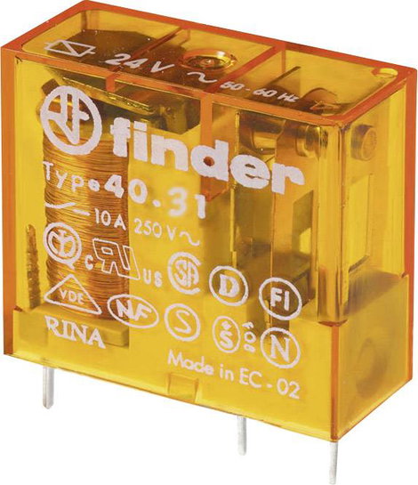 Finder 40.31.8.230.0000 Nyák relé 230 V/AC 12 A 1 váltó 1 db