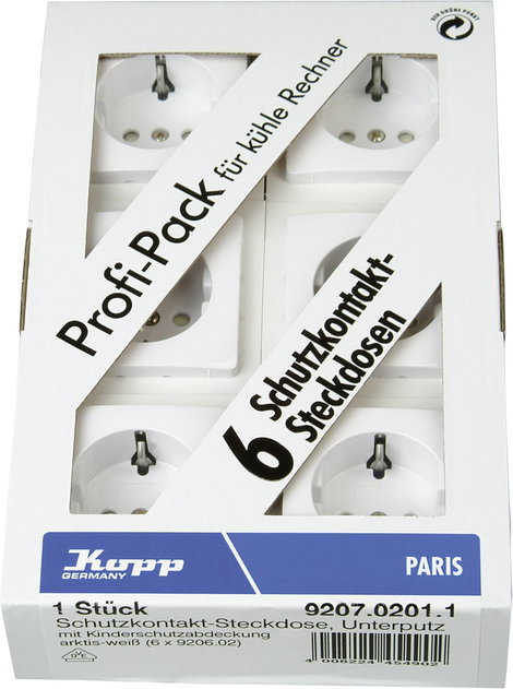 Kopp 920702011 Védőérintkezős dugalj Betét Paris Fehér