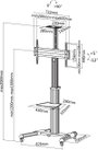 TV kocsi 94 - 177,8 cm (37-70), SpeaKa Professional PREM-LINE XL FS10S-46T 10. bélyegkép