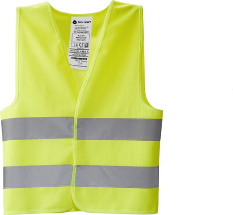 TOOLCRAFT TO-5150550 Gyermek biztonsági mellény neon sárga EN ISO 20471 EN ISO 20471: 2013