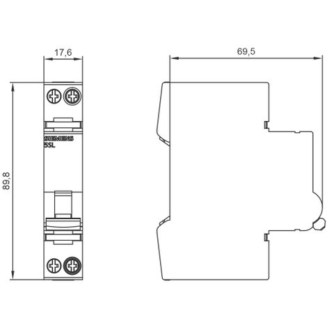 Siemens 5SL6016-6 Siemens Dig.Industr. Vezeték védőkapcsoló B/6 kA 1 pólusú 16 A 230 V 2. kép