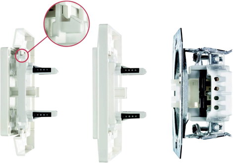 Siemens Borítás ki-/váltókapcsoló, Kikapcsoló, Keresztkapcsoló Delta Fehér 5TG6201 3. kép