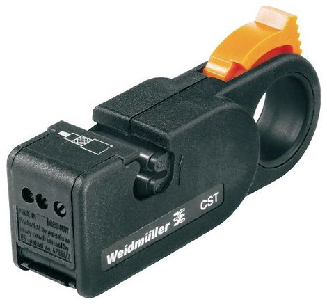 Kábel csupaszoló, alkalmas Koax kábel, kerek adatvezetékek 2.5 - 8 mm, RG58, RG71, RG59, RG62, Weidm