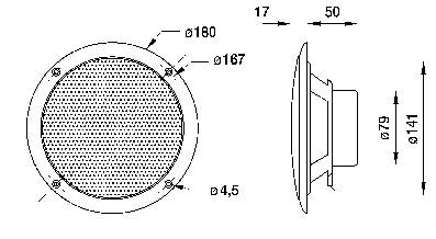 Visaton FR 16 WP - 4 Ohm 6.5 coll 16 cm Szélessávú hangszóró 60 W 4 Ω Fehér Tengervíznek ellenálló 2. kép