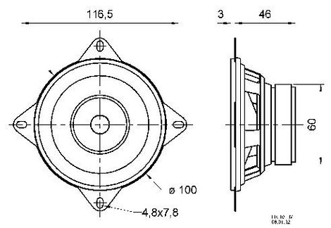 Visaton FR 10 HM - 4 Ohm 4 coll 10.16 cm Szélessávú hangszóró 20 W 4 Ω 3. kép