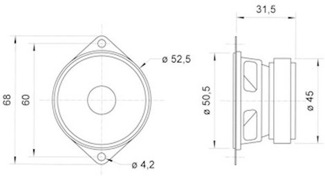 Visaton FRS 5 - 8 Ohm 2 coll 5 cm Szélessávú hangszóró 5 W 8 Ω Fekete 2. kép