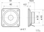 Visaton K 50 SQ - 8 Ohm 2 coll 5 cm Miniatűr hangszóró 2 W 8 Ω Fekete Műanyag membrán 2. bélyegkép