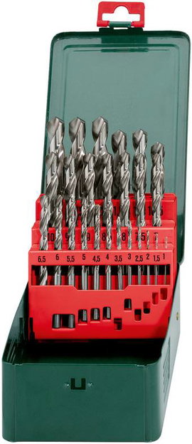 Metabo 627154000 HSS Fém spirálfúró készlet 25 részes Csiszolt DIN 338 Hengeres befogószár 1 készlet