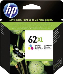 HP Tinta 62XL Eredeti Cián, Bíbor, Sárga C2P07AE