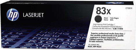 HP Toner 83X Eredeti Fekete 2200 oldal CF283X