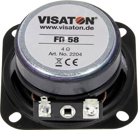 Visaton FR 58 - 4 Ohm 2.3 coll 5.8 cm Szélessávú hangszóró 10 W 4 Ω 2. kép