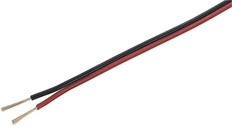 TRU COMPONENTS 1565746 Hangszóró kábel 2 x 0.80 mm² Piros, Fekete 100 m