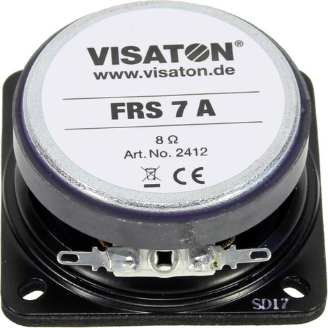 Visaton FRS 7 A - 8 Ohm 2.5 coll 6.5 cm Szélessávú hangszóró 8 W 8 Ω Fekete 2. kép