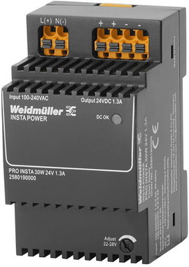 Weidmüller PRO INSTA 30W 24V 1.3A Kapcsolótápegység 24 V/DC 1.3 A 30 W Tartalom, tartalmi egységek r