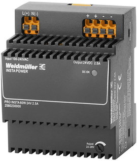 Weidmüller PRO INSTA 60W 24V 2.5A Kapcsolótápegység 24 V/DC 2.5 A 60 W Tartalom, tartalmi egységek r