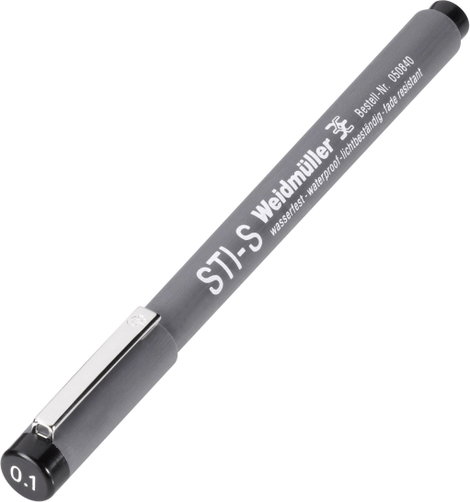 Jelölő ceruza STI Waterproof schwarz 508401694-1 Fekete Weidmüller 1 db