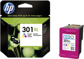 HP 301XL Tinta Eredeti Cián, Bíbor, Sárga CH564EE Tinta