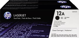 HP Toner 12A, Q2612A Eredeti Dual Fekete 4000 oldal Q2612AD